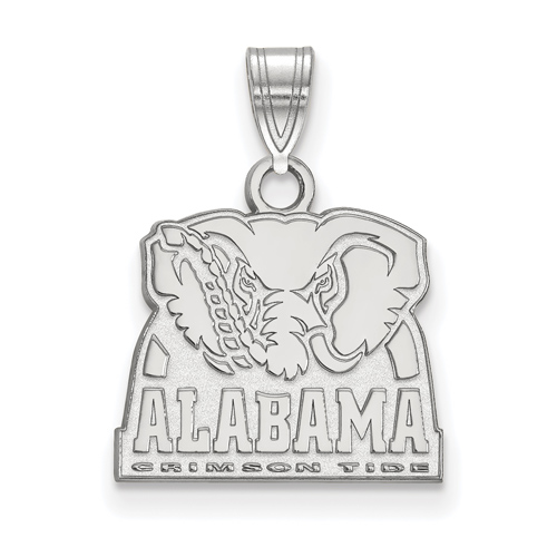 Sterling Silver 1/2in University of Alabama Big Al Pendant