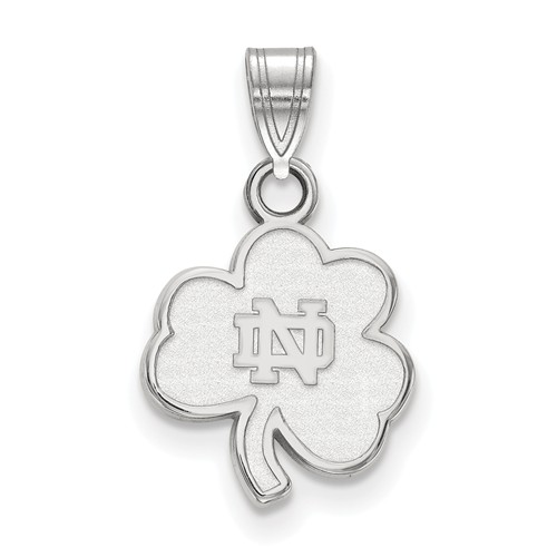 Sterling Silver 5/8in University of Notre Dame Clover Pendant