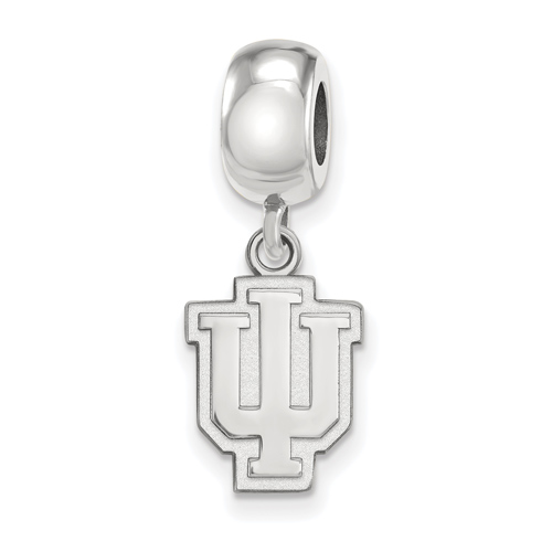Sterling Silver Indiana University Small Dangle Bead