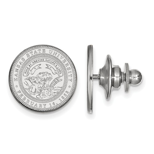 Kansas State University Crest Lapel Pin Sterling Silver 