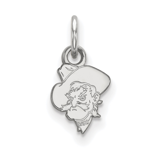 Sterling Silver 3/8in Oklahoma State University Pistol Pete Pendant