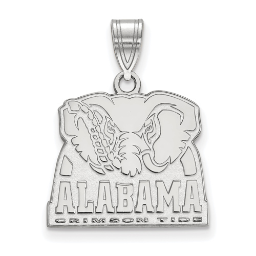 Sterling Silver 5/8in University of Alabama Big Al Pendant