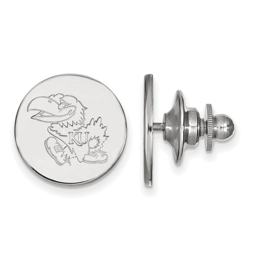 Sterling Silver University of Kansas Left Logo Lapel Pin
