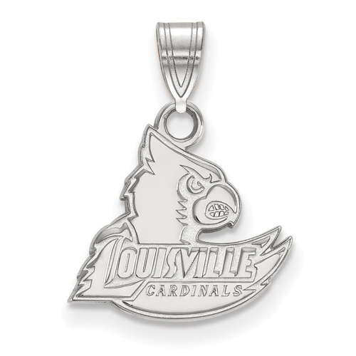 Sterling Silver 1/2in Louisville Cardinals Pendant