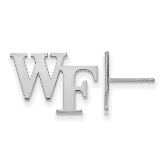 Wake Forest University WF Post Earrings Sterling Silver