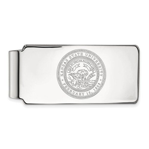 Kansas State University Crest Money Clip Sterling Silver
