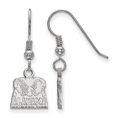 Silver University of Alabama Big Al Extra Small Dangle Earrings