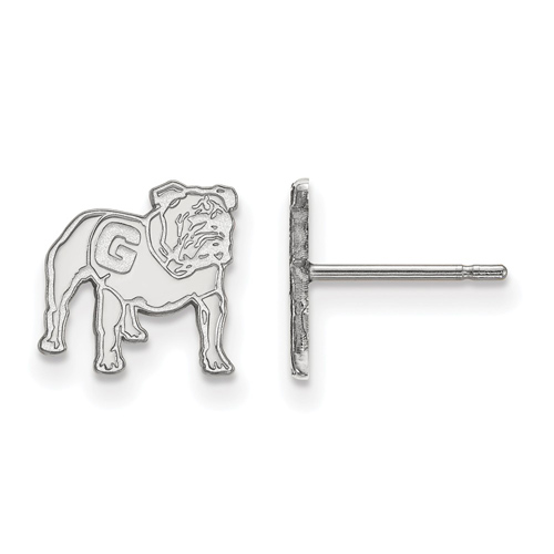 University of Georgia Standing Bulldog Earrings XS Sterling Silver