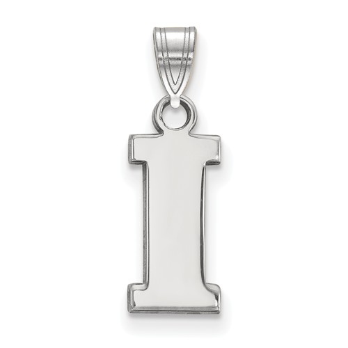 University of Iowa Block I Pendant 1/2in 14k White Gold