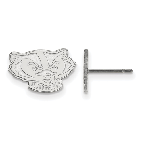 Silver University of Wisconsin Badger Extra Small Post Earrings