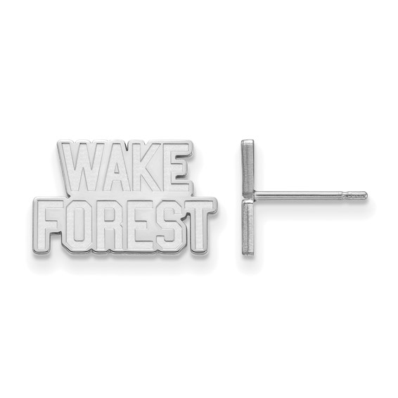 Sterling Silver Wake Forest University Logo Extra Small Earrings 