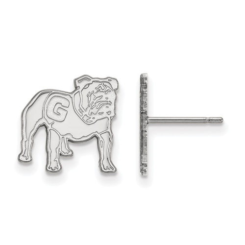Sterling Silver University of Georgia Standing Bulldog Post Earrings