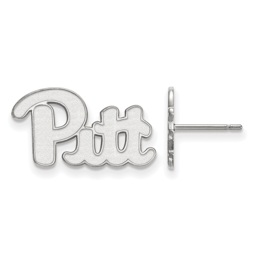 14k White Gold University of Pittsburgh Small Post Earrings