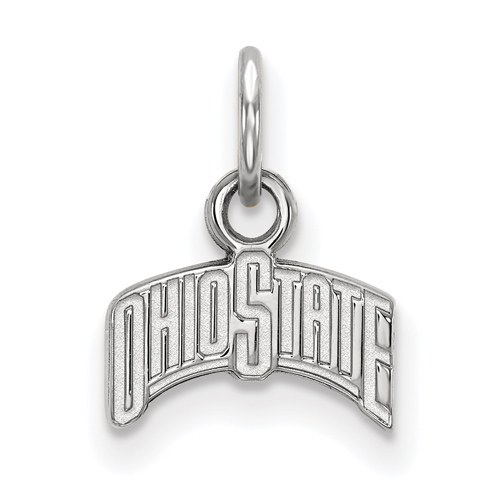 14kt White Gold Ohio State University Extra Small Arched Pendant