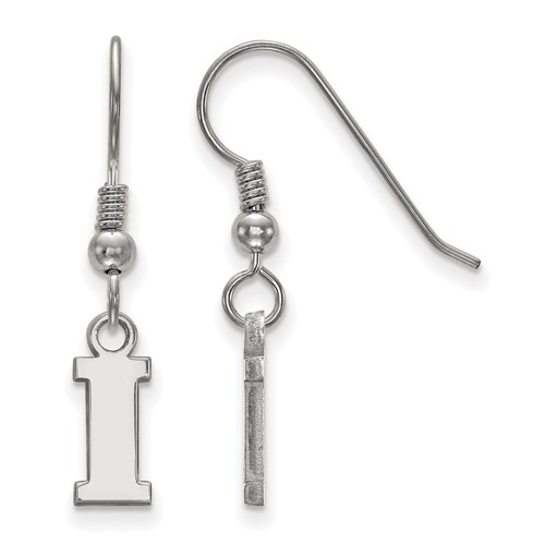 University of Iowa Block I Dangle Earrings Sterling Silver