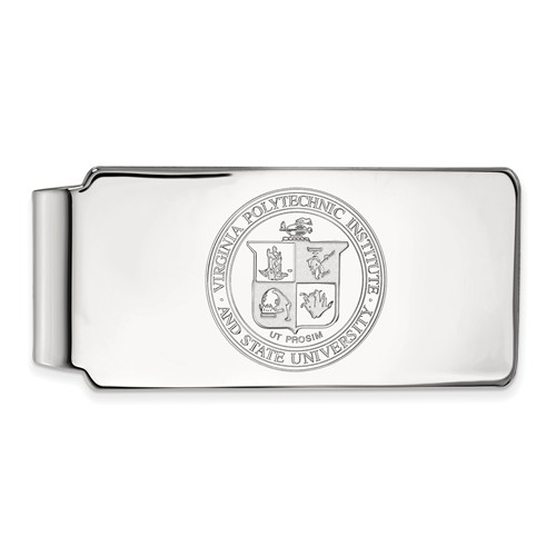 Sterling Silver Virginia Tech Crest Money Clip