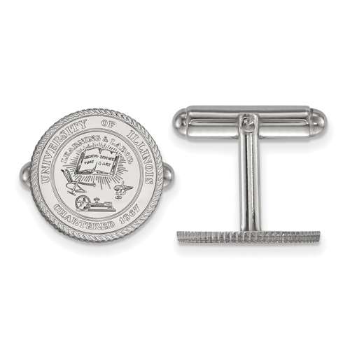 Sterling Silver University of Illinois Cuff Links