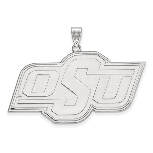 Sterling Silver 1in Oklahoma State University OSU Pendant
