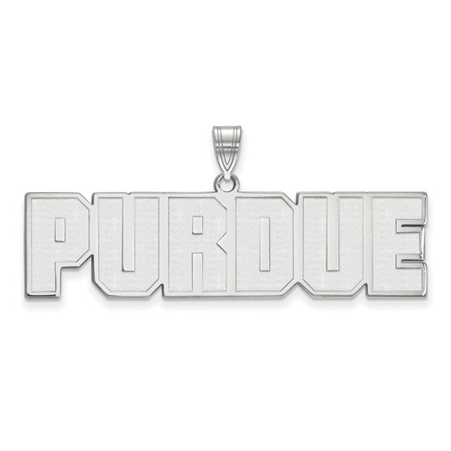 14k White Gold Purdue University Large Pendant