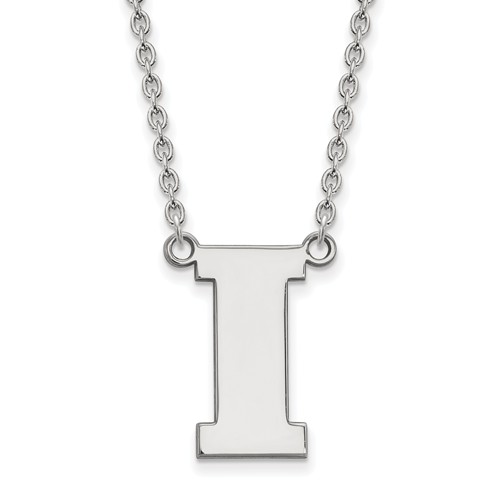 University of Iowa Block I Necklace Sterling Silver