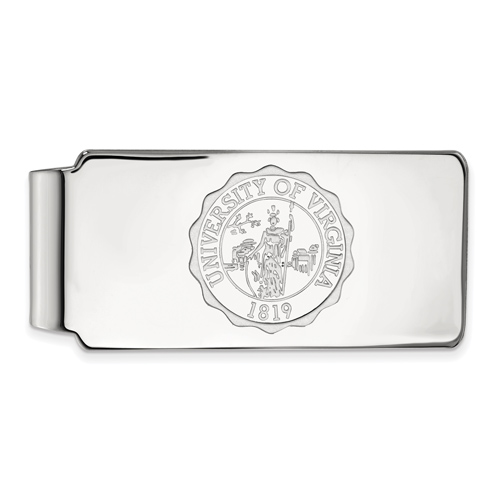 Sterling Silver University of Virginia Crest Money Clip