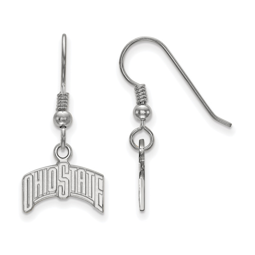 Sterling Silver Ohio State University Small Dangle Earrings