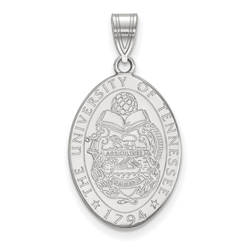 Sterling Silver 7/8in University of Tennessee Crest Pendant