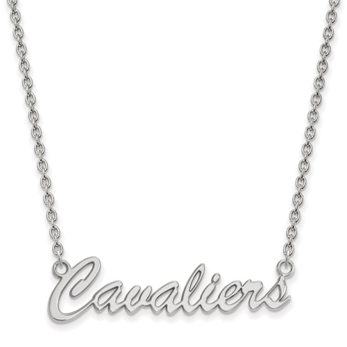 Silver University of Virginia Cavaliers Pendant with 18in Chain