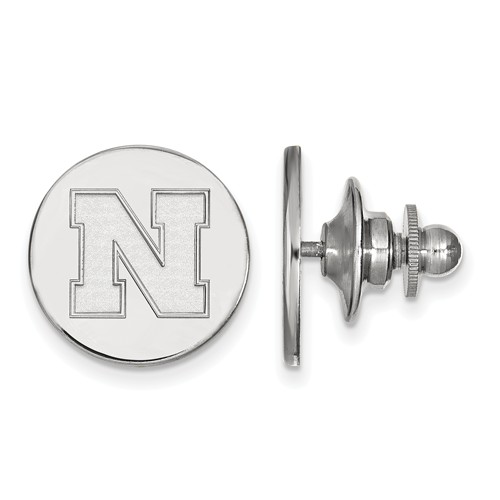 14kt White Gold University of Nebraska N Lapel Pin