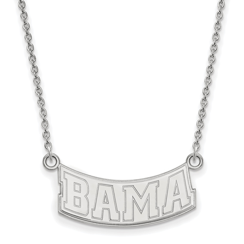 Sterling Silver 1/2in BAMA Pendant with 18in Chain