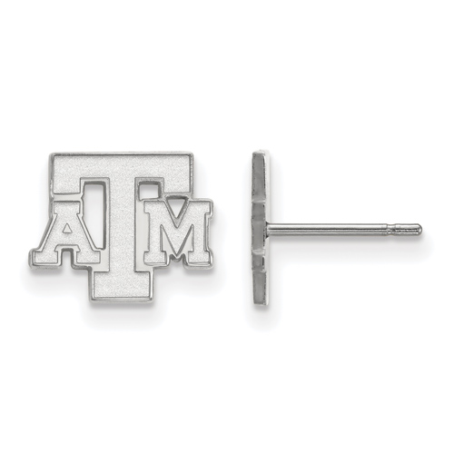 14kt White Gold Texas A&M University Extra Small Post Earrings