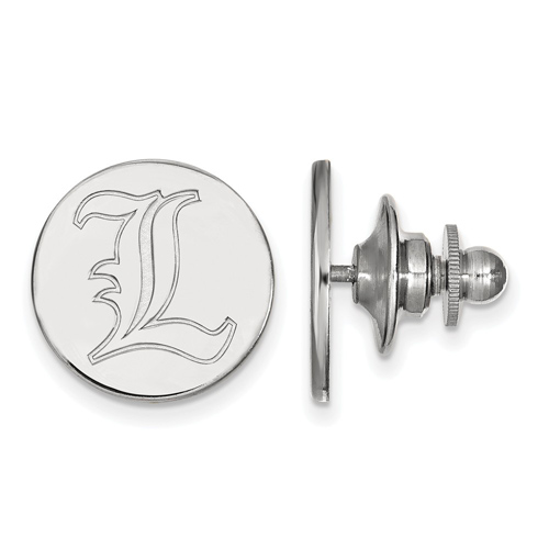 14k White Gold University of Louisville L Lapel Pin