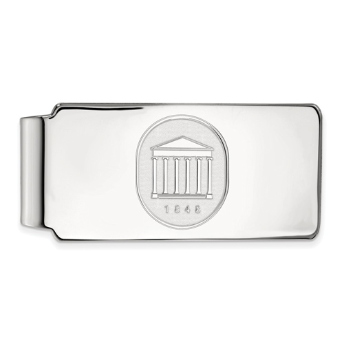 Sterling Silver University of Mississippi Crest Money Clip