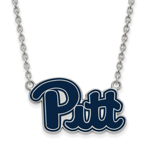 Sterling Silver Pitt Enamel Pendant with 18in Chain
