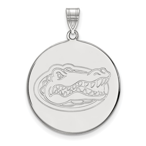 Sterling Silver 1in University of Florida Round Pendant