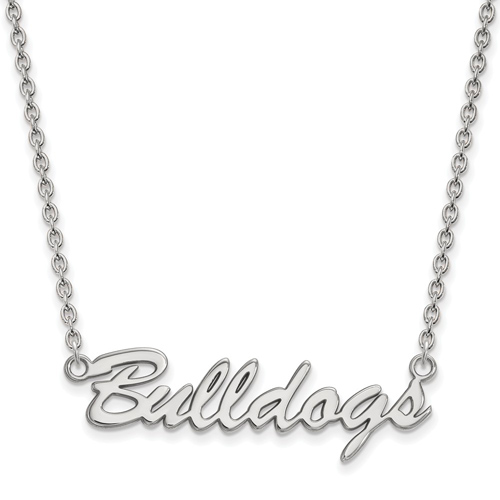 University of Georgia Bulldogs Script Necklace Sterling Silver
