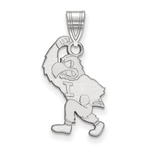University of Iowa Herky Pendant 3/4in Sterling Silver