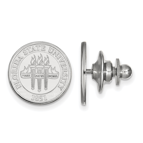 14kt White Gold Florida State University Crest Lapel Pin