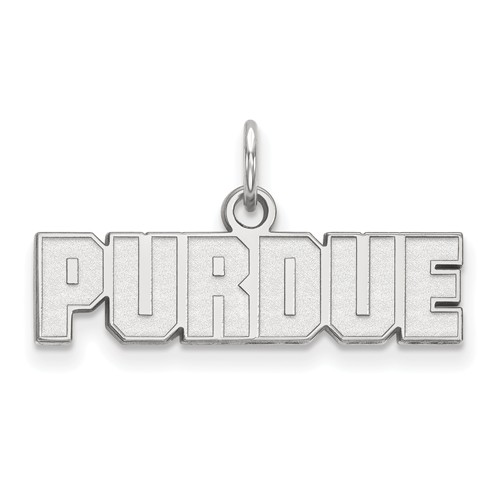 Sterling Silver Purdue University Block Charm 3/8in