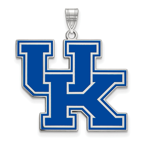Sterling Silver 1in University of Kentucky Enamel Pendant