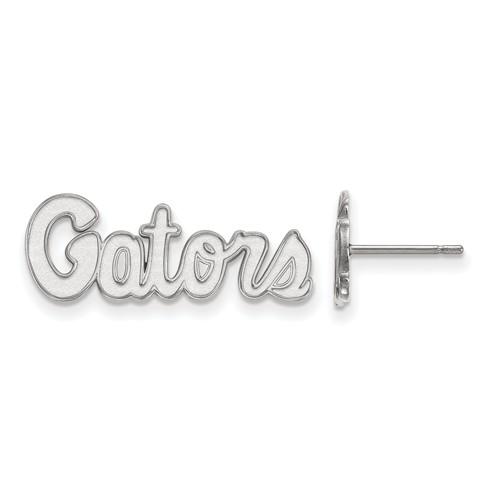 Silver University of Florida Extra Small Gators Script Post Earrings