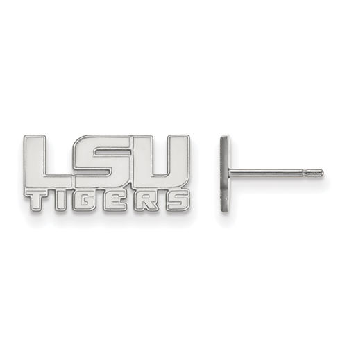 14kt White Gold LSU TIGERS Extra Small Post Earrings