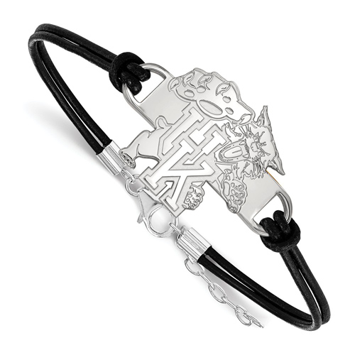 Sterling Silver University of Kentucky Enamel Pendant with 18in Chain