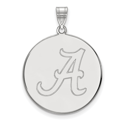 Sterling Silver 1in University of Alabama Round Pendant