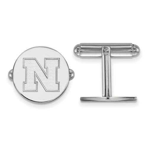 Sterling Silver University of Nebraska N Cuff Links
