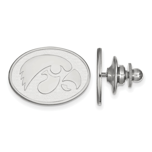 University of Iowa Oval Lapel Pin Sterling Silver 