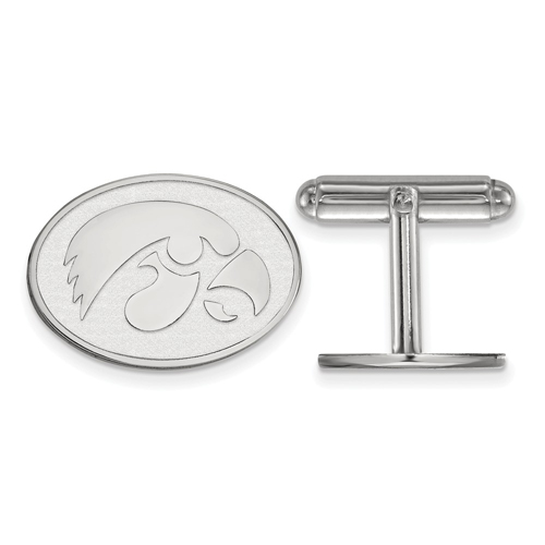 University of Iowa Oval Cuff Links Sterling Silver