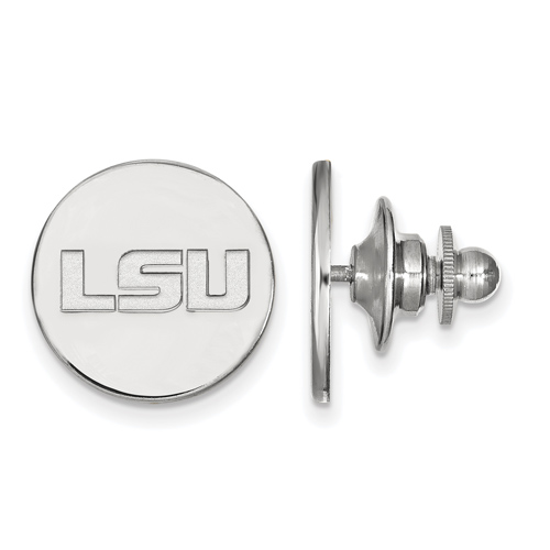 14kt White Gold Louisiana State University Logo Lapel Pin