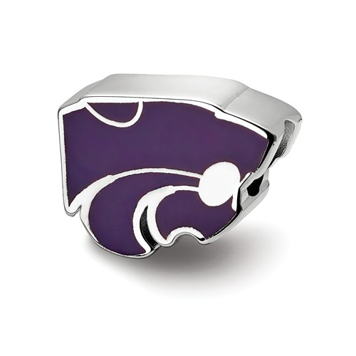 Sterling Silver Kansas State University Wildcat Bead