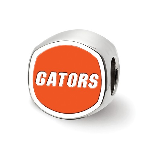 Sterling Silver University of Florida GATORS Enameled Bead